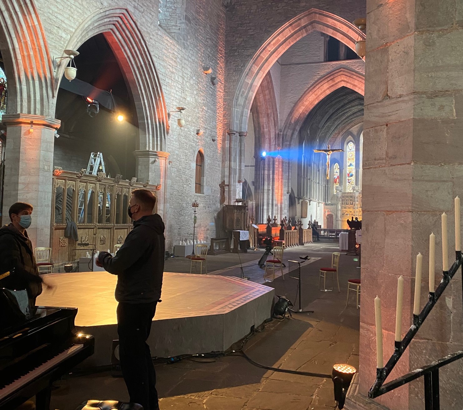 Brecon Cathedral is an amazing space for recording music 