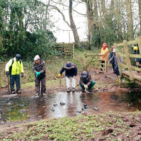 gurkhas fixing path in Brecon